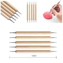 24pcs Ceramic Art Tools Set, Including Clay Sculpting Knives, Silicone Dotting Pen, Flat Wire Tools, Fondant Rolling Pin - 24-piece Pottery Tool Set - View 4