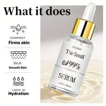 Xioimy 35毫升蜗牛精华，深层保湿，柔滑水润，呵护娇嫩面部肌肤，滋润柔嫩肌肤，适合所有肤质。 - 透白色 - 查看 6