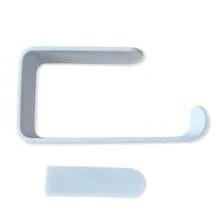 现代壁挂式卫生纸架 - 自粘式塑料卫生纸架，节省空间设计，适用于浴室，安装简便，黑白两色可选 - 彩色 - 查看 8