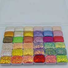 36 Colors Laser Holographic Solid Watercolor Paints, Sparkling Rhinestone Dye For Painting, Nail Art, Tie-Dye, Pearlescent - Sets - View 3