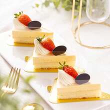 50/100pcs Mini Triangle Cardboard Cake Base, Golden Mousse Dessert Board Base, Disposable Paperboard Cupcake Boards, For Wedding Birthday Party Dessert Displays Tray Pastry Plates - Grease Proof & Moisture Resistant - Gold - View 6
