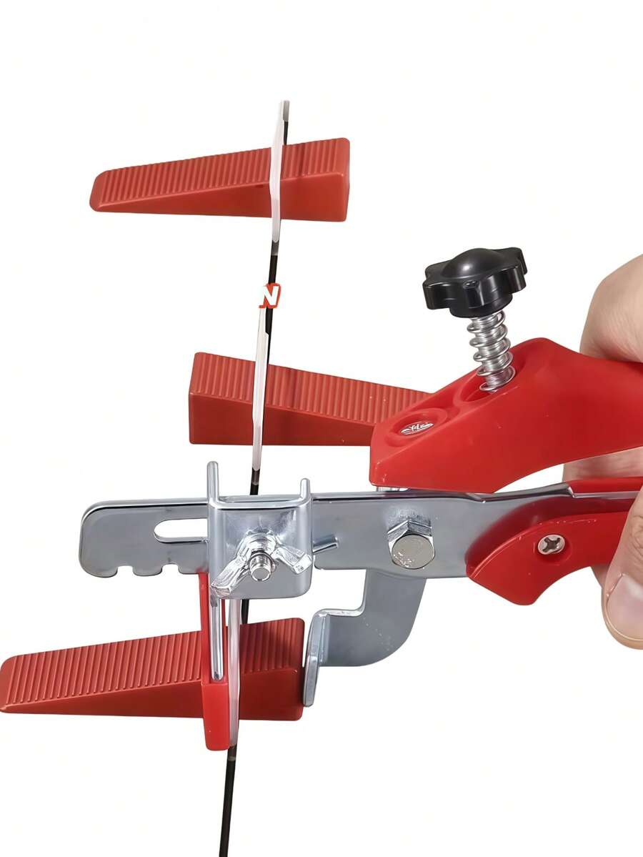 Tile Leveling System Kit, Including Tile Leveling Clips, Pliers, Spacers, Suitable For Wall And Floor Tile Installation, Professional Construction And Home Renovation Tool With Advantages Of Flat Laying, Efficiency Improvement, Uniform Grout Lines, And Reusable Design - A - View 1