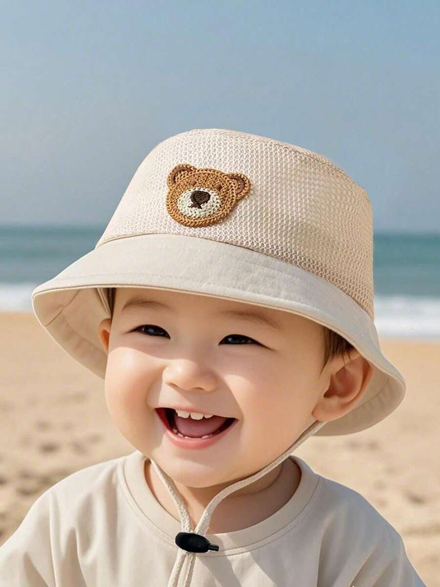 Mũ tai bèo trẻ em màu trơn hình gấu, dễ thương và thời trang cho bé trai và bé gái, phù hợp cho mặc hàng ngày và dự tiệc, mùa xuân/hè.