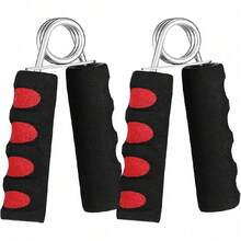 1 件装手部握力训练器，手部软泡沫手动锻炼工具，快速增强手腕、前臂和手指力量，单件装 - 紅色 - 查看 3