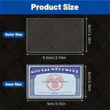 Transparent PVC Waterproof Card Holder, Protective Sleeve For Medical/Credit Cards, Business/Social Security Cards - Clear Vinyl Plastic Sleeve For Insurance, Social Security, Metro, Driver's License Or Credit Cards, Scratch-Resistant Clear PVC ID, Social Security, Student ID, Transit, And Medical Card Protector - Clear - View 9