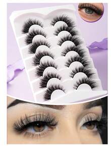 7 Pairs Natural Looking False Eyelashes, Enlarging And Elongating Eyes, Easy To Apply - View 1