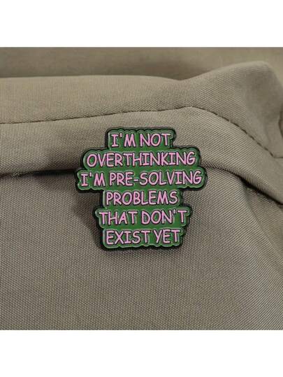 Colorful English Letter Series Metal Brooch Accessories, Multifunctional Decorative Badge For Scarf, Hat