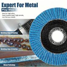 5PCS 4-1/2 Inch Fiber Backed Silicon Carbide Flap Discs - High-Efficiency Grinding Wheels For Metal Rust Removal And Finishing - Angle Grinder Compatible, Metal Polishing, Angle Grinder Accessories, Durable Construction, Longlasting Durability 120# - 5 PCS 120# - View 4