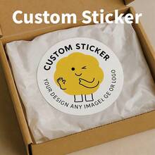 Customized Round Stickers And Labels, Personalized Logo Stickers - Can Print Your Logo/Pattern, Suitable For Branding, Gifts, Business, Weddings And Personalized Packaging Labels - Round Stickers - View 4