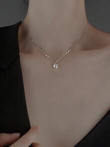 5pcs Elegant Design Necklace Set With Bow, Diamond, Flower, Waterdrop Pendants, Minimalist Versatile Pearl Choker Necklace, Suitable For Daily Wear - Flower-shaped - View 4