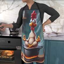 厨房围裙 - 1 件。鸡肉在锅里冥想 - 烘焙软质厨师围裙 - 适用于厨房烹饪、烘焙、厨师、服务员、男厨师 - 围裙 - 60*80厘米 - 查看 9