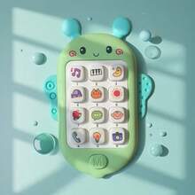 Teléfono de juguete con abeja musical, dispositivo de aprendizaje temprano - Sin batería incluida, con luces y canciones incorporadas, teléfono para niños, regalo ideal para interactuar con adolescentes en Navidad, Halloween, Pascua, Día del Niño - Multicolor - Ver 6