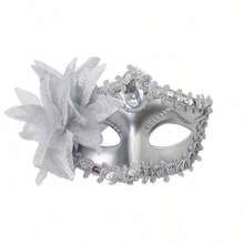 Women's Black Venetian Mask - Floral Lace Masquerade Accessory. No Power Needed For Instant Elegance. Perfect For Carnival Balls And Costume Parties. Exquisite Craftsmanship With Delicate Details. A Timeless Piece That Adds Mystery And Glamour To Any Special Occasion. - Vàng - Xem 6