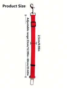1pc Pet Car Safety Leash, Retractable Dog Safety Traction Rope, Pet Leash, Nylon Car Safety Belt, Heavy Duty Dog Car Safety Harness, Dog Car Seat, Dog Seatbelt. Auto Accessories. Dog Supplies - Multicolor - View 3