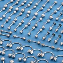 86 件/套穿刺工具包，适用于所有身体穿刺部位，包括鼻中隔、肚脐、嘴唇、耳朵、舌头、耳软骨、眉毛和其他穿刺饰品，以及 12G、14G、16G、18G 和 20G 穿刺针（随机组合）。 - 銀色 - 查看 2