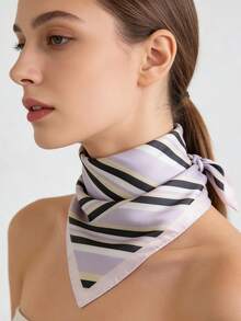 1条青柠绿斜纹缎面方巾，四季皆宜，适合日常出行、旅行、婚礼派对等场合，男女通用，可作头巾、发带、头巾、户外防晒配饰，为您的造型增添亮点。 - 彩色 - 查看 2