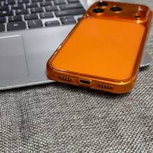 Compatible con iPhone 17/17 Pro/17 Pro Max/16/15/14/13/12/11 Series, 1 pieza Funda de teléfono con ventana grande instantánea, mate, a prueba de golpes y con protección completa de la cámara, funda de teléfono de moda para iPhone 17 Pro Max - Naranja - Ver 6