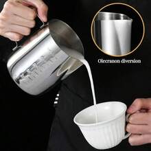 Máy tạo bọt sữa bằng thép không gỉ, màu bạc, dung tích 350ml/600ml/900ml - Ly Latte Nghệ Thuật - Xem 10