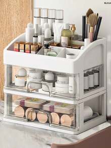 Transparent Drawer-Style Multi-Layer Makeup Organizer Box, Classified Shelves, Makeup, Jewelry, Nail Polish, Desktop Sundries Storage - Transparent - View 3