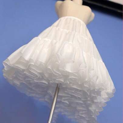 1950s Retro Knee-Length Slip Skirt, Women's Sheer Skirt, Can Be Worn With Dresses, 1950s Fashion