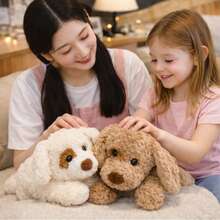 1个逼真毛绒海盗狗玩偶，柔软可爱的小狗玩偶，萌宠毛绒抱枕，儿童玩偶，沙发靠垫，生日/圣诞礼物 - 彩色 - 查看 2