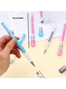 3/6/12 piezas Bolígrafos con forma de jeringa creativa, bolígrafos de inyección de virus simulados, bolígrafos de tinta negra a base de agua de 0.38 mm, artículos de papelería interesantes para estudiantes - jeringuilla - Ver 3