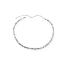 时尚网球项链，轻盈奢华立方氧化锆金/银十字吊坠项链，男女皆宜 - Necklace - 查看 2