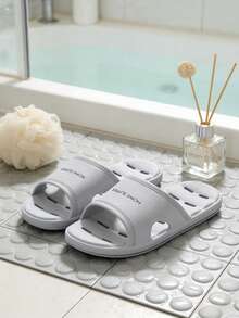 Dép đi trong nhà tắm EVA rỗng ruột, nhanh khô, chống trơn trượt, dép tắm tại nhà, thiết kế unisex cho cả nam và nữ. - xám - Xem 4