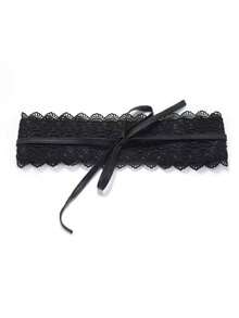 Plus Size Women Elegant Hollow Lace Multi-Layer Camisole Belt, Suitable For Evening Gowns, Weddings, Parties And Daily Occasions - Black - View 4