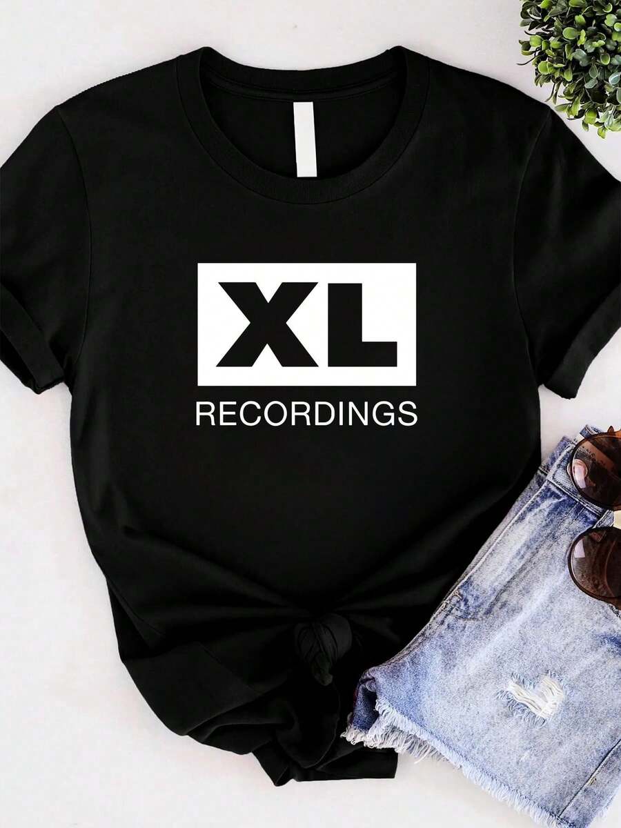 Camiseta de mujer con estampado XL Recordings, camiseta de música house, rave, DJ, oldskool SL2 de manga larga o corta - Negro - Ver 1