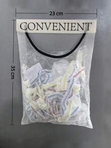 3pcs Kitchen Trash Bag Holder, Wall-Mounted Large Capacity Storage Bag, Plastic Bag Mesh Bag With Hook And Loop - Multicolor - View 3