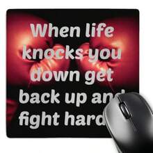 3d Rose "cuando la vida te golpes abajo Volver Arriba y lucha más difícil " acabado mate mouse pad 8 x 8" de boxeo mp 195284 _ 1 - como en la foto - Ver 8