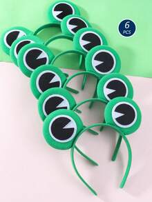 2/4/6/12pcs Girls Frog Headbands, Cute Green Cartoon Animal Hair Bands, Fun Cosplay Headbands, Suitable For Party And Daily Wear - Green - View 10