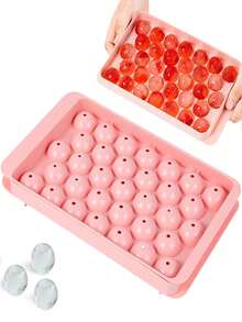 1pc Round Ice Ball Maker Mold, 33 Grids Ice Cube Tray, Suitable For Cocktail, Whiskey And Other Beverages - Multicolor - View 1