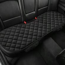 1 pieza Nuevo cojín de asiento de coche con patrón de rombos, rectangular largo trasero, material esponjoso, cómodo y cálido, fácil instalación, adecuado para todas las estaciones y varios modelos de automóviles - Almohadilla larga con cuadrícula romboidal - Ver 5