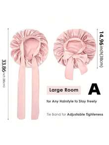 1pc Ribbon Round Hat With Bow, Wide Brim, Hair Care Hat, Headscarf, Sleeping Cap - 基本型 - 查看 4