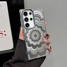 2026's Latest Fashionable Gradient Flower Design Mobile Phone Case, Compatible With Samsung Galaxy S26, S25, S24, S24 Plus/S24+, S24 Ultra, S24 FE, S20, S21, S22, S23 And Compatible With IPhone 11/11 Pro/11 Pro Max/12/12 Pro/12 Pro Max/13/13 Pro/13 Pro Max/14/14 Pro/14 Pro Max/15/15 Pro/15 Pro Max/16/16 Pro/16 Pro Max, 16E With Grip And Military-Grade Shockproof Protection Silicone Case - White - View 5