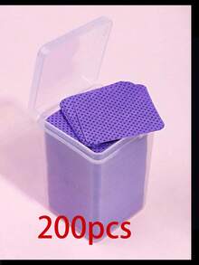 2000/1000/200 片装指甲清洁湿巾 - 专业无绒指甲油卸除棉片，UV凝胶清洁湿巾，无香型指甲准备和抛光清洁工具（紫色） - 紫色 - 查看 14