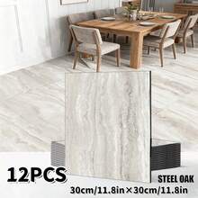 12/24pcs Luxury Vinyl Self-Adhesive Floor Tiles, 3D Marble Wallpaper Stickers, 30x30cm, Peel And Stick, Removable, Thick Insulation, Suitable For Living Room, Bedroom, Kitchen, Bathroom Wall And Floor Decoration - Multicolor - View 19