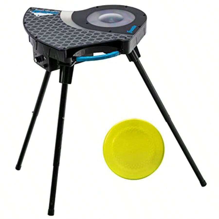 Franklin Sports 90080X Lanzador de Discos para Perros Volador motorizado para Buscar Gran Juguete para Entrenamiento y Juego de Perros Portátil y Recargable más de 85 pies - como en la foto - Ver 1