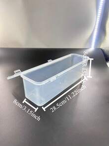 长方形透明塑料美术画笔收纳盒 - 無色 - 查看 6