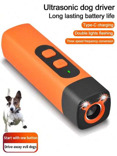Professional Dog Anti-Barking Device, Equipped With Triple-Core Inverter Anti-Barking Technology, 8M LED Flashlight, Rechargeable And Portable, Ensures Pet Safety