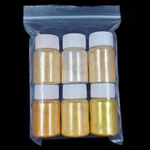 Dofuny 6 Bottles BlingBling Gold Pigment Pearl Mica Powder Mineral Pigment For DIY Epoxy Resin, Soap Making, Candle Dye & Jewelry Craft Supplies - A - View 8