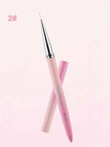 1pc Pink Gradient Handle Nail Drawing Brushes For Manicure Lines Painting Gradient UV GEL Extension Builder Drawing Pen - Multicolor - View 9