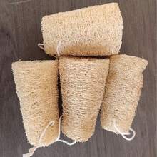 Natural Loofah - Handheld Kitchen Dish Scrubber, Grease Removing, Plastic-Free Cleaning Tool - Multicolor - View 11