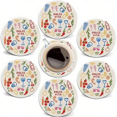 6 adet 2 boyutlu çiçek desenli yuvarlak bardak altlığı, PET malzemeden üretilmiştir, bahçe, mutfak, oturma odası, ev toplantıları, masa üstü dekorasyonu için uygundur, tatillerde arkadaş ve aile için hediye olarak idealdir, Sevgililer Günü, düğün, Anneler Günü, doğum günü partisi için uygundur, ev dekorasyon aksesuarları arasında yer alır, arkadaşlar için en iyi hediyedir.