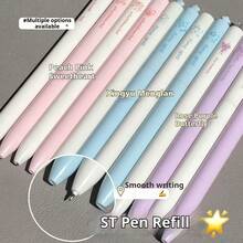 4支/套 中性笔，速干记号笔，0.5mm黑色墨水，适合学生练习、考试、批改作业、办公使用，返校文具用品 - 扭扭筆 - 查看 4