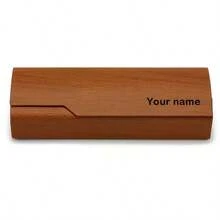 Custom Laser Engraved Wooden Fashion Glasses Case, Personalized Hard Shell Eyeglass Box With Name/Initials, Protective Glasses Storage Case For Men & Women, Ideal Gift For Him/Her & Travel - Multicolor - View 4