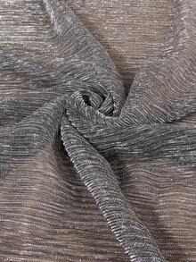 1 chiếc khăn choàng bằng vải satin polyester màu trơn, mềm mại. - Màu xám đen - Xem 2