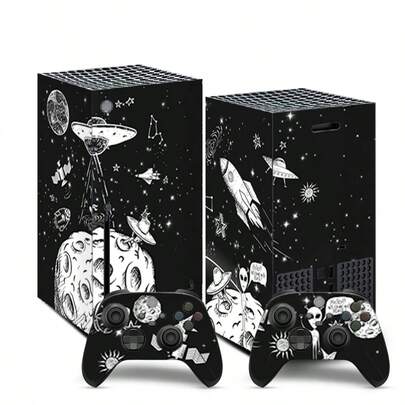 1 طقم ملصقات جلدية مطبوعة لجهاز Series X، أغطية واقية مقاومة للخدش وغير انزلاقية، تصميم شخصي وزخرفي